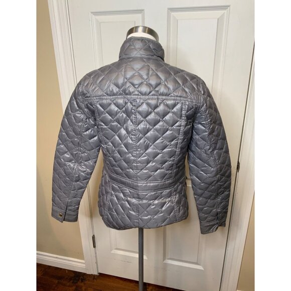 J. Crew Gray Quilted Thin Down Zip-Up Jacket, Size Small - Picture 4 of 5